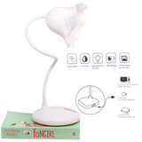 Flower Design Intelligent Touch Desk Lamp- White