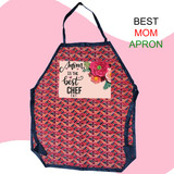 ''Mom is The Best Chef'' Printed Kitchen Apron
