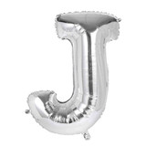 Foil Balloon Alphabet "J" - Silver