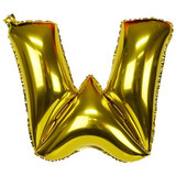 Foil Balloon Alphabet "W" - Golden