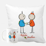 Raksha Bandhan Printed Mug + Cushion