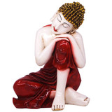 Thinking Lord Buddha Statue -9'' (Red)