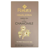 Rakura Organic Himalayan Green Tea With Natural Chamomile (25 Tea Bags)