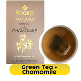 Rakura Organic Himalayan Green Tea With Natural Chamomile (25 Tea Bags)