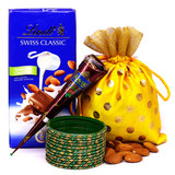 Chocolate Bar, Nuts Pouch, Mehendi With Dozen Bangles