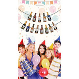 Champagne Bottle "Happy Birthday" Banner