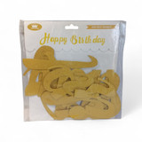 Party Props ''Happy Birthday'' Banner - Golden