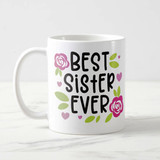 "Best Sister Ever" Printed Cushion & Mug