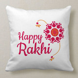Pink Rakhi Design Cushion & Mug
