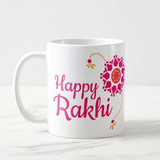 Pink Rakhi Design Cushion & Mug