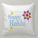 ''Happy Rakhi'' Printed Cushion & Mug Gift