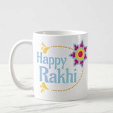 ''Happy Rakhi'' Printed Cushion & Mug Gift