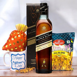 JW Double Black, Almonds, Best Dad Mug & Namkeen Snack