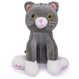 10 In. Adorable Grey Kitty Plush Toy