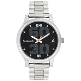 Fastrack Bold Black Dial Analog Watch For Men's - 38051SM07