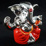 Beautiful Silver Ganesh Ji Statue 2.2''
