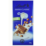 Lindt Swiss Classic Milk Chocolate 100g (Roasted Hazelnuts)