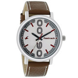 Fastrack Bold White Dial Analog Watch For Men - 38052SL07