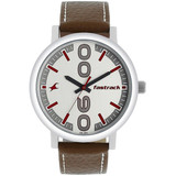 Fastrack Bold White Dial Analog Watch For Men - 38052SL07