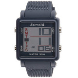 Sonata Grey Digital Watch For Men - 77043PP02
