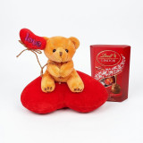 Cute Teddy Bear With Lindt Lindor Milk Chocolate