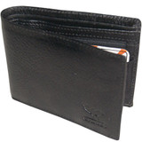 Leather Bi-Fold Wallet by Camel - Black