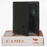 Leather Bi-Fold Wallet by Camel - Black