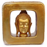 Table Top Buddha Head Statue 5.2'' - Golden