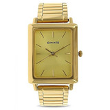 Sonata Gold Dial Analog Watch For Men - 7078YM02
