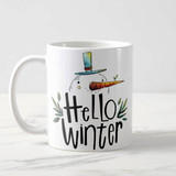 ''Hello Winter'' Printed Cushion & Mug Gift