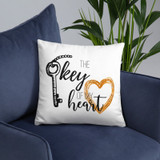 ''The Key Of My Heart'' Printed Cushion Gift