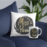 ''Miss You'' Printed Cushion & Mug Gift