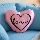 ''Love'' Printed Heart Cushion Gift (02)