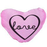 ''Love'' Printed Heart Cushion Gift (02)