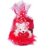 Special Valentine Gift Wrapped Love Basket
