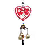 Wooden Love Design Decorative Wind Chime 17.5''