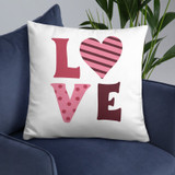 ''LOVE'' Printed Valentine's Day Cushion Gift