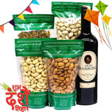 Sweet Red Wine & Dry Nuts Hamper