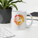 'Leo' Zodiac Sign Printed Ceramic Coffee Mug