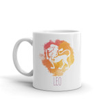 'Leo' Zodiac Sign Printed Ceramic Coffee Mug