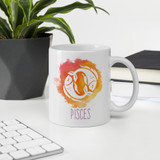 'Pisces' Zodiac Sign Printed Ceramic Coffee Mug