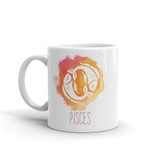 'Pisces' Zodiac Sign Printed Ceramic Coffee Mug