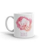 'Taurus' Zodiac Sign Printed Ceramic Coffee Mug
