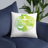 'Libra' Zodiac Sign Printed Cushion Gift