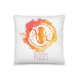 'Pisces' Zodiac Sign Printed Cushion Gift