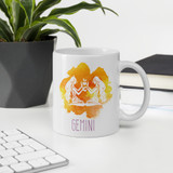 'Gemini' Zodiac Sign Printed Cushion & Coffee Mug