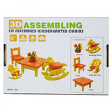 3D Assembling Mini Kinder Garten Chairs Toy Set  (3+ Years)