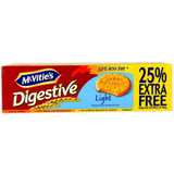 McVitie's Digestive Light Biscuits 500g (25% Extra Free)