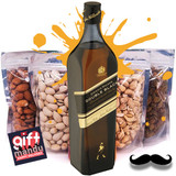 JW Double Black Whisky 1000ml & Four Dry Nuts Fruits Pack