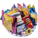 Namkeens, Dry Fruits and Pringles Hamper Tray